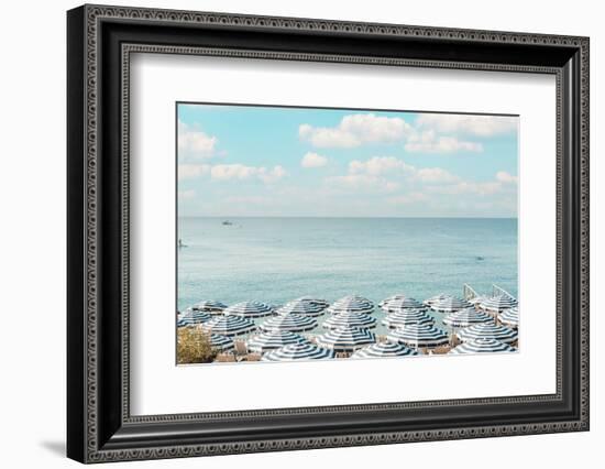 French Riviera Beach Umbrellas II-Grace Digital Art Co-Framed Photographic Print