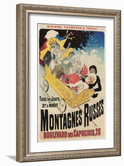 French Roller Coaster Poster-null-Framed Art Print