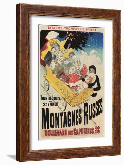 French Roller Coaster Poster-null-Framed Art Print