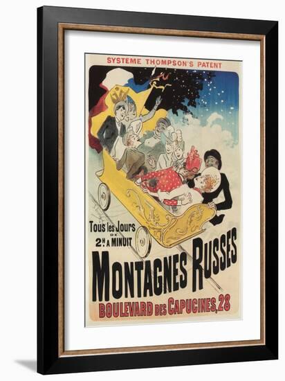 French Roller Coaster Poster-null-Framed Art Print