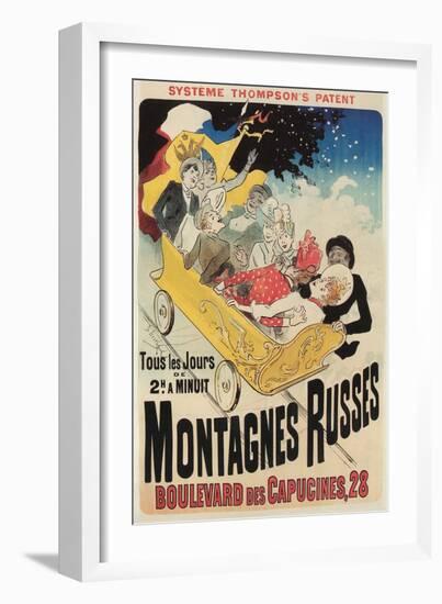 French Roller Coaster Poster-null-Framed Art Print