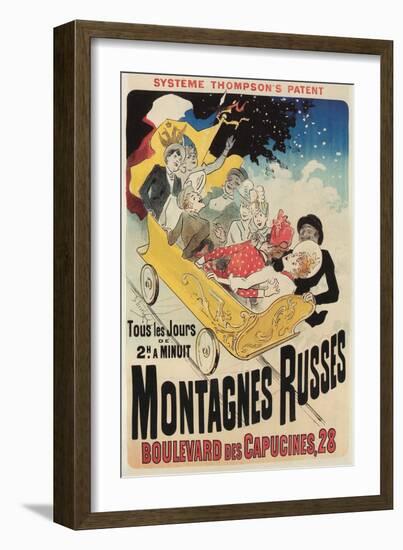 French Roller Coaster Poster-null-Framed Premium Giclee Print