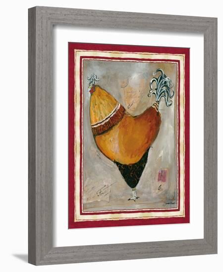 French Rooster II-Jennifer Garant-Framed Giclee Print