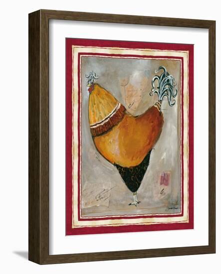 French Rooster II-Jennifer Garant-Framed Giclee Print