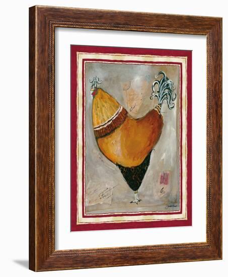 French Rooster II-Jennifer Garant-Framed Giclee Print