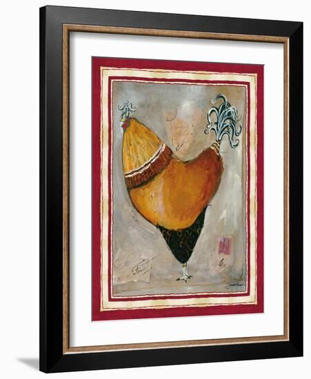 French Rooster II-Jennifer Garant-Framed Giclee Print