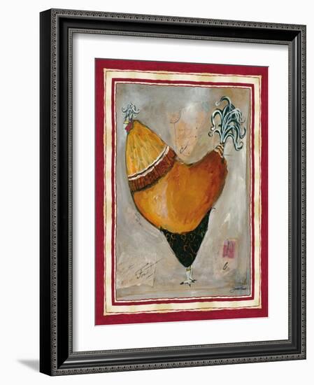 French Rooster II-Jennifer Garant-Framed Giclee Print