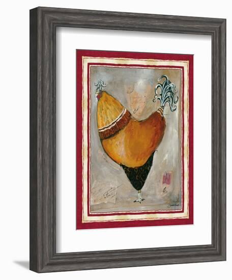 French Rooster II-Jennifer Garant-Framed Giclee Print