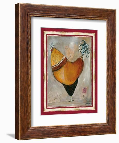 French Rooster II-Jennifer Garant-Framed Giclee Print