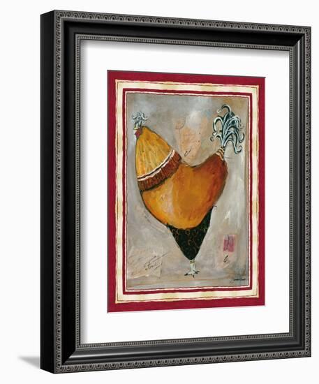 French Rooster II-Jennifer Garant-Framed Giclee Print