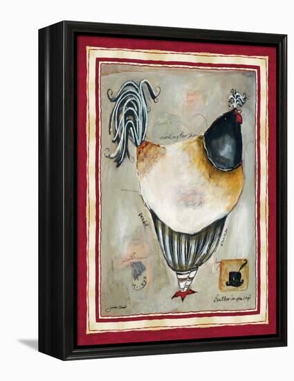 French Rooster III-Jennifer Garant-Framed Premier Image Canvas