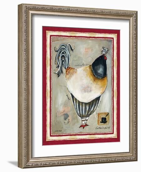 French Rooster III-Jennifer Garant-Framed Giclee Print