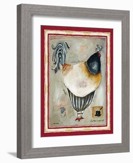 French Rooster III-Jennifer Garant-Framed Giclee Print