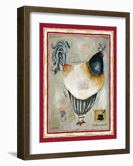 French Rooster III-Jennifer Garant-Framed Giclee Print