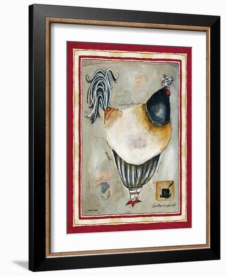 French Rooster III-Jennifer Garant-Framed Giclee Print