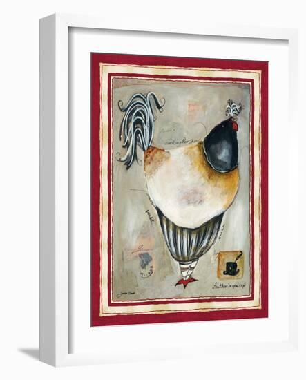 French Rooster III-Jennifer Garant-Framed Giclee Print