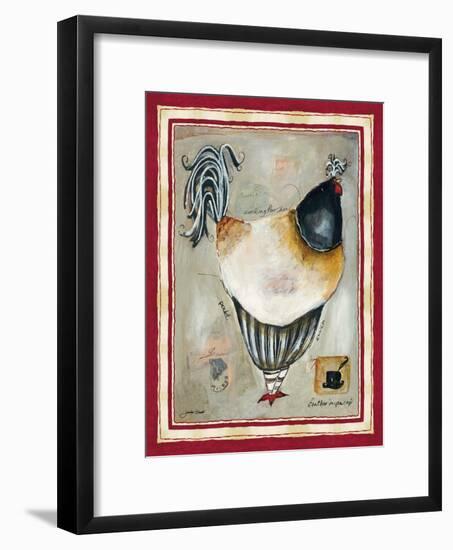 French Rooster III-Jennifer Garant-Framed Giclee Print