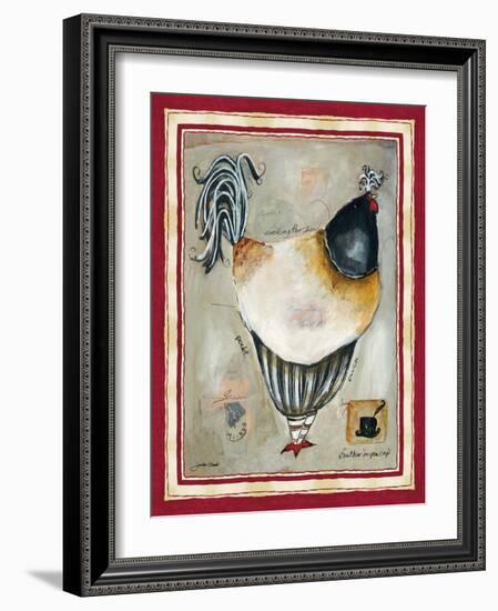 French Rooster III-Jennifer Garant-Framed Giclee Print