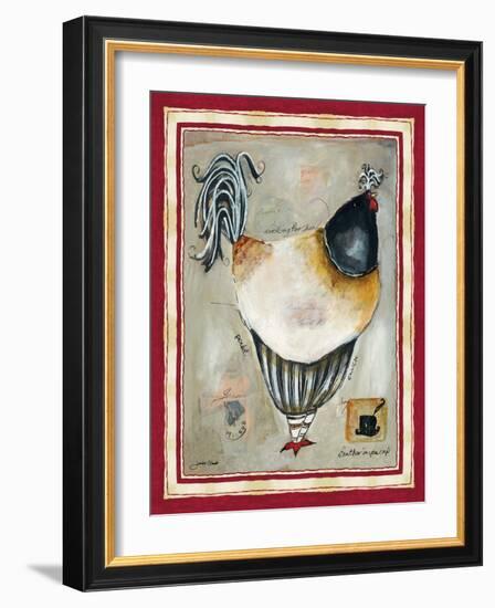 French Rooster III-Jennifer Garant-Framed Giclee Print