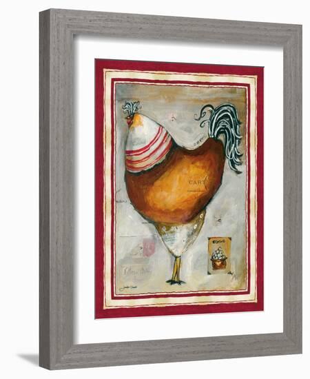 French Rooster IV-Jennifer Garant-Framed Giclee Print