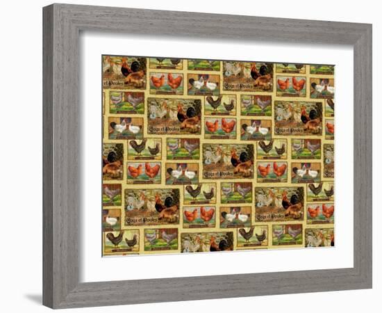 French Roosters-Kate Ward Thacker-Framed Giclee Print