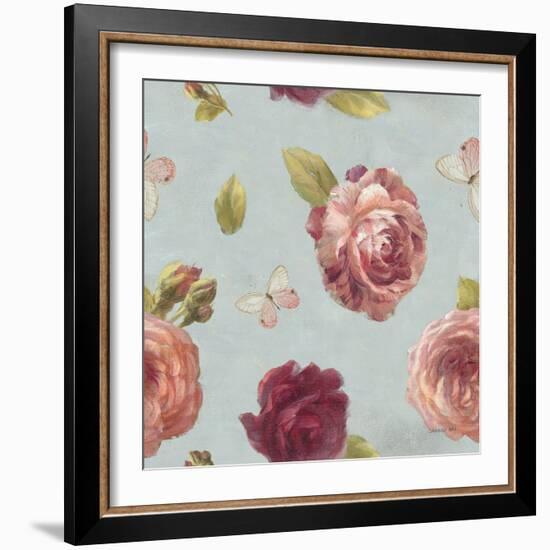 French Roses Pattern IA-Danhui Nai-Framed Art Print