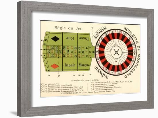 French Roulette Rules-null-Framed Art Print