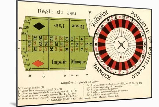 French Roulette Rules-null-Mounted Art Print