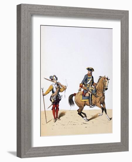 French Royal Troops, C1750-A Lemercier-Framed Giclee Print