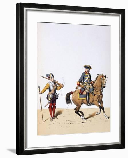 French Royal Troops, C1750-A Lemercier-Framed Giclee Print