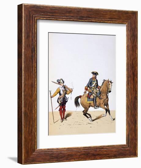 French Royal Troops, C1750-A Lemercier-Framed Giclee Print