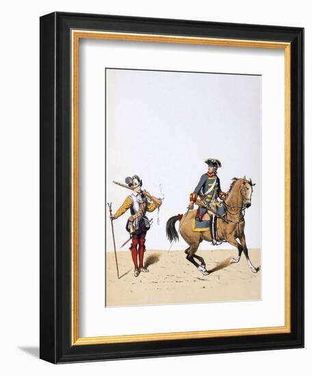 French Royal Troops, C1750-A Lemercier-Framed Giclee Print