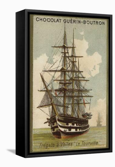 French Sailing Frigate Tourville-null-Framed Premier Image Canvas