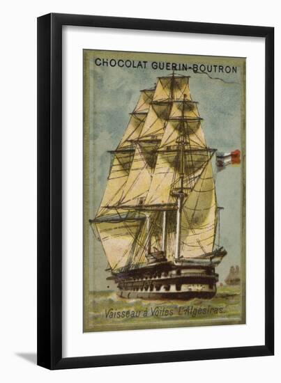 French Sailing Ship Algesiras-null-Framed Giclee Print