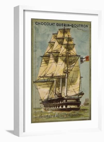French Sailing Ship Algesiras-null-Framed Giclee Print