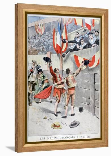 French Sailors Watching a Bull Fight, Xeres, Spain, 1899-Eugene Damblans-Framed Premier Image Canvas