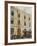 French Sapeurs-Pompiers Use a Long Ladder to Reach the Highest Floors of a Burning Building-null-Framed Photographic Print