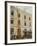 French Sapeurs-Pompiers Use a Long Ladder to Reach the Highest Floors of a Burning Building-null-Framed Photographic Print