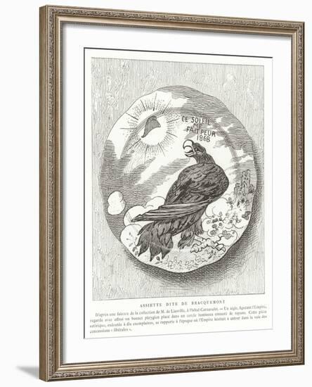 French Satirical Plate, 1868-null-Framed Giclee Print