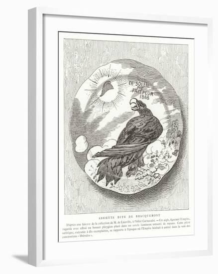 French Satirical Plate, 1868-null-Framed Giclee Print