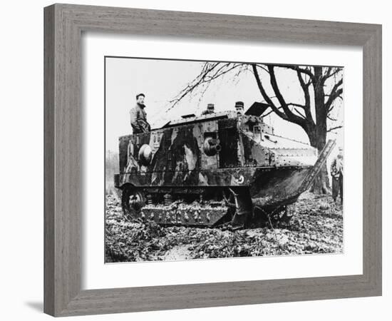 French Schneider Tank at Marly-Le-Roi During World War I-Robert Hunt-Framed Photographic Print