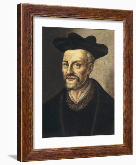 French School (17th C)-François Rabelais-Framed Art Print