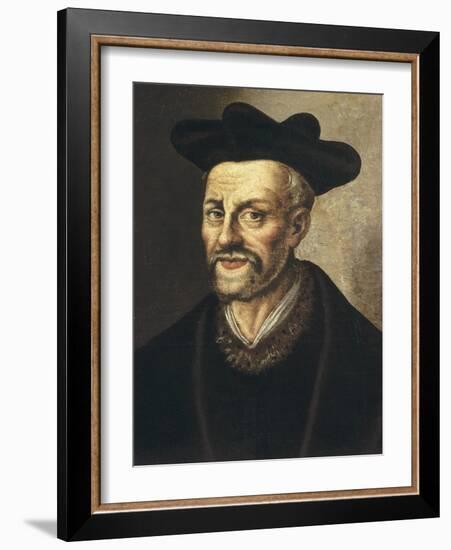 French School (17th C)-François Rabelais-Framed Art Print