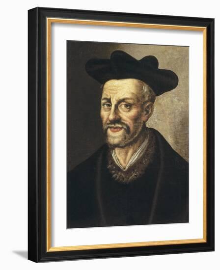 French School (17th C)-François Rabelais-Framed Art Print