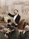 Giuseppe Verdi Leading the Opera Orchestra to the First Representation of “” Aida” in Paris in 1880-French School-Giclee Print