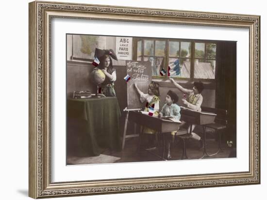 French Schoolkids-null-Framed Photographic Print