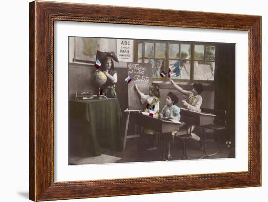 French Schoolkids-null-Framed Photographic Print