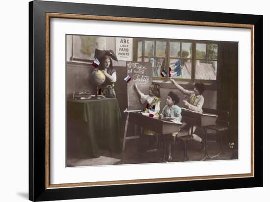 French Schoolkids-null-Framed Photographic Print