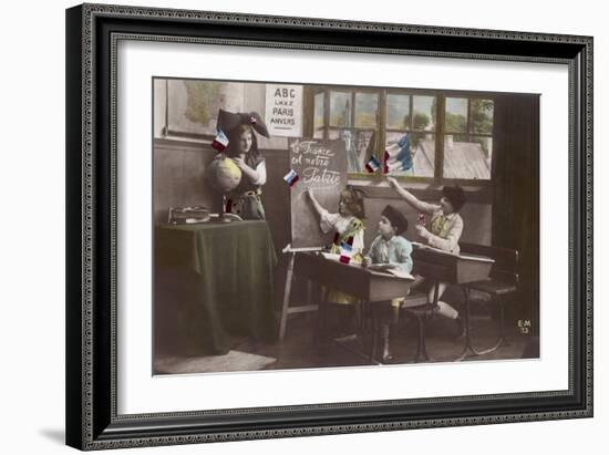 French Schoolkids-null-Framed Photographic Print