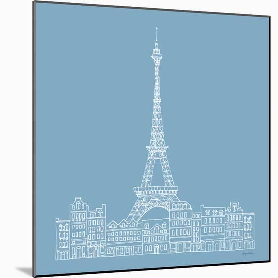 French Script III Blue-Avery Tillmon-Mounted Art Print